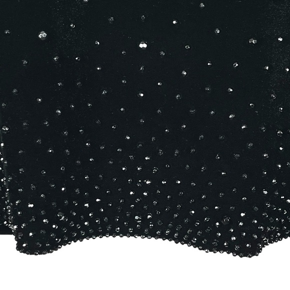 Chico’s Traveler’s Women’s Plus-Sized Black Velour Velvet Embellished Top 20/22 - Picture 5 of 8